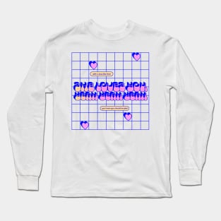 She Loves You Grid Long Sleeve T-Shirt